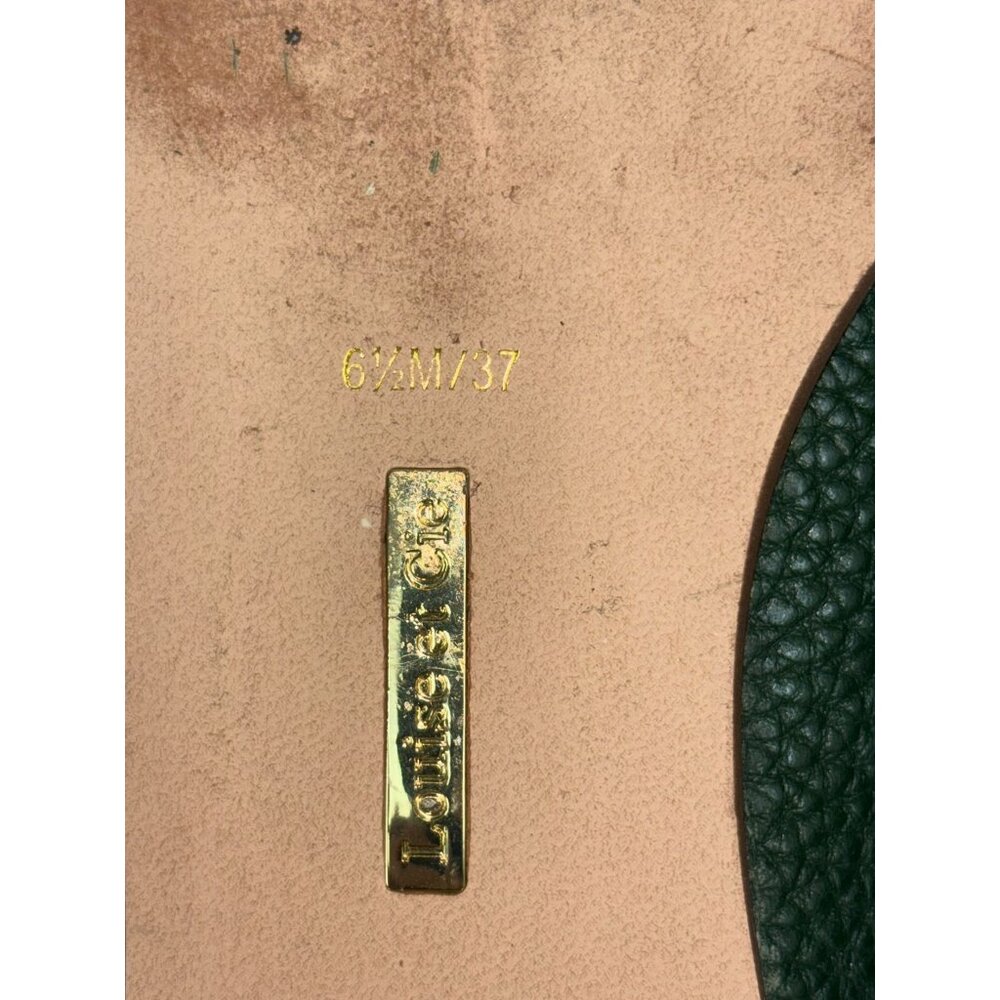 Louise et Cie Green Pebbled Leather Mule Slide Size 6.5 M #39432 - Picture 8 of 9